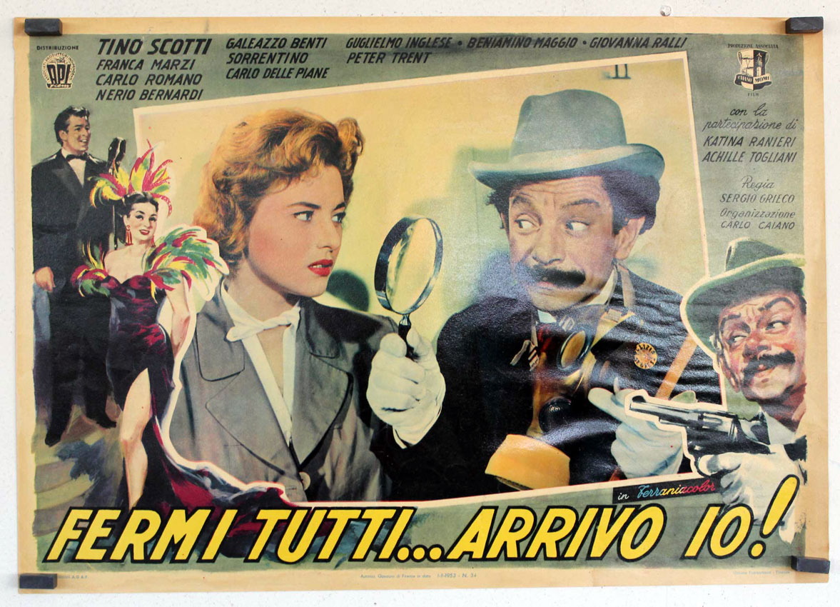 FERMI TUTTI ARRIVO IO MOVIE POSTER FERMI TUTTI ARRIVO IO