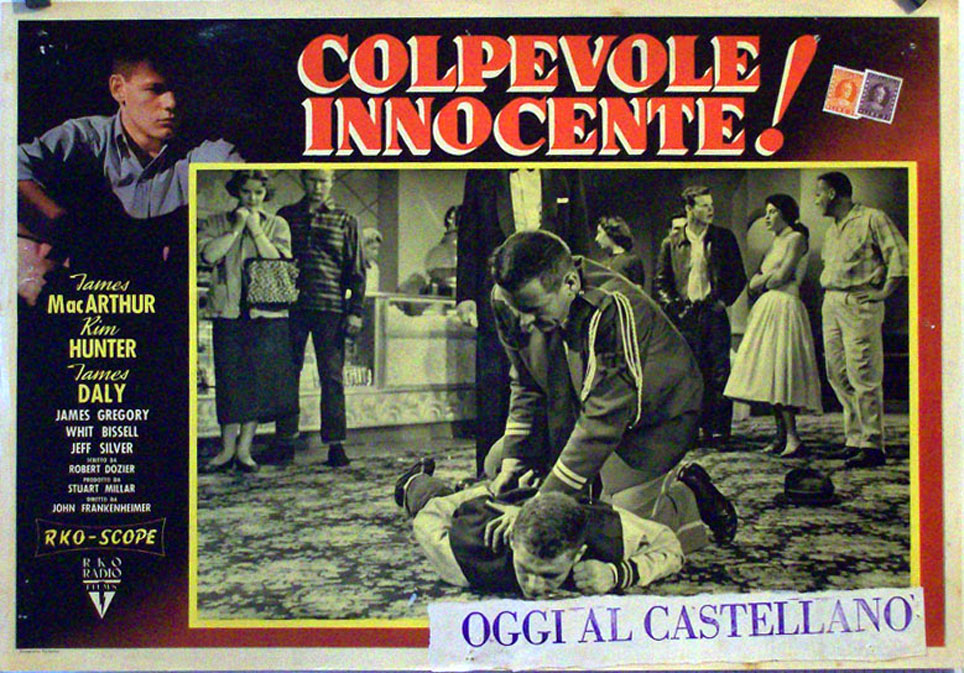 "COLPEVOLE INNOCENTE" MOVIE POSTER - "THE YOUNG STRANGER" MOVIE POSTER