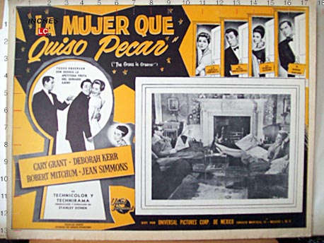 LA MUJER QUE QUISO PECAR MOVIE POSTER - THE GRASS IS GREENER MOVIE POSTER