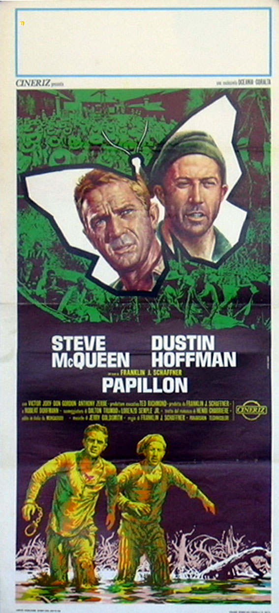 PAPILLON MOVIE POSTER - PAPILLON MOVIE POSTER