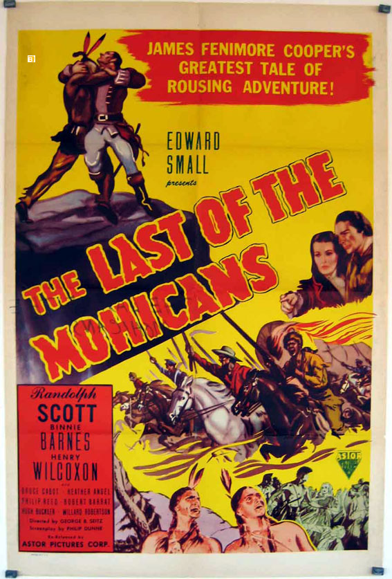 Last Of The Mohicans The Movie Poster The Last Of The Mohicans Movie Poster 