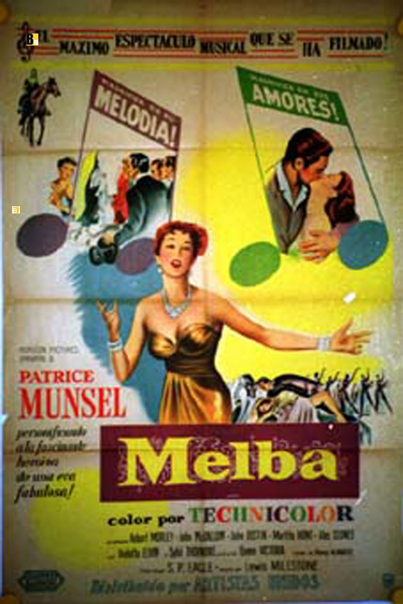 "EL HECHIZO DE MELBA" MOVIE POSTER "MELBA" MOVIE POSTER