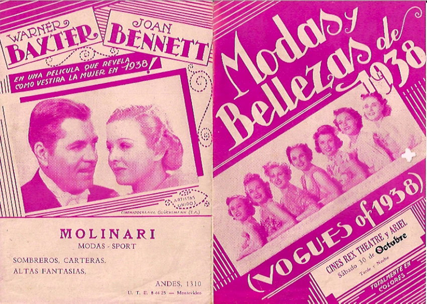 MODAS Y BELLEZAS DE 1938